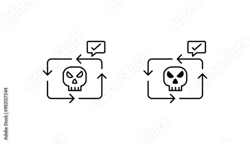 Addiction Cycle icon design with white background stock illustration