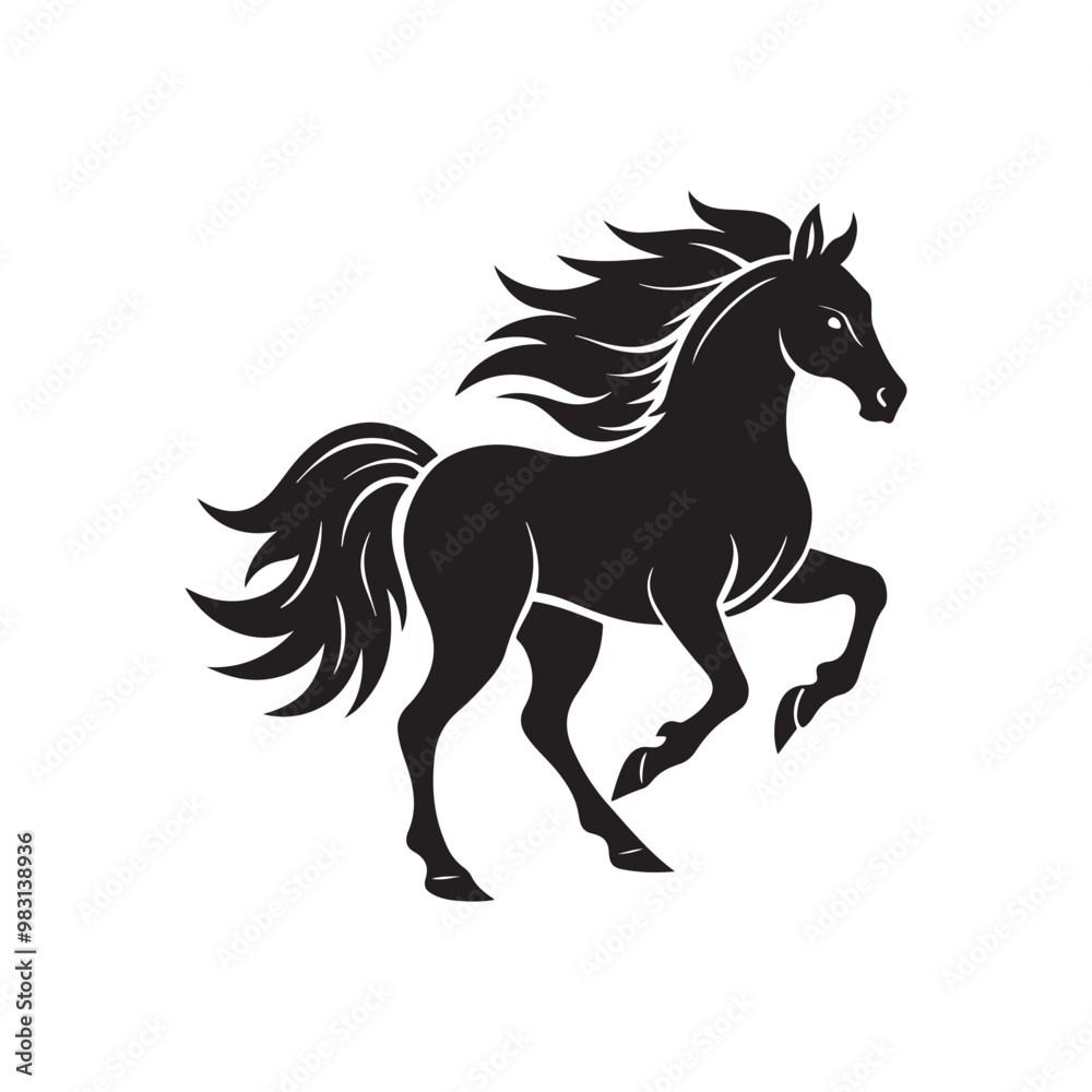 rider horse silhouette vector, black and white silhouette, vector and illustration rider horse silhouette vector, black and white silhouette, vector and illustration