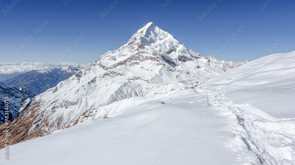 Majestic Winter Mountain Peaks A Stunning Snow-Covered Landscape, Showcasing the Beauty of Nature's Towering Giants A Serene View of Snow-Capped Summits in Winter's Embrace Majestic Winter Mountain Peaks A Stunning Snow-Covered Landscape, Showcasing the Beauty of Nature's Towering Giants A Serene View of Snow-Capped Summits in Winter's Embrace