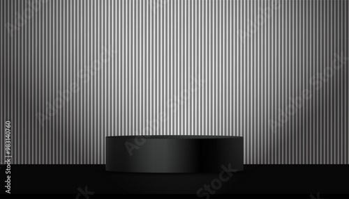 Black Friday background,Studio Room Cylinder Podium Stage Pedestal for product background,Vector Template Platform 3D mockup display with Light,Shadow on White Wall Concept for Jewelry,Cosmetic banner