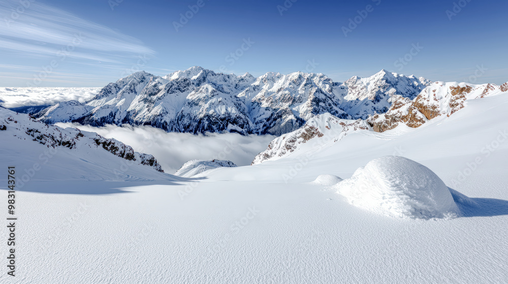 Majestic Winter Mountain Peaks A Stunning Snow-Covered Landscape, Showcasing the Beauty of Nature's Towering Giants A Serene View of Snow-Capped Summits in Winter's Embrace Majestic Winter Mountain Peaks A Stunning Snow-Covered Landscape, Showcasing the Beauty of Nature's Towering Giants A Serene View of Snow-Capped Summits in Winter's Embrace