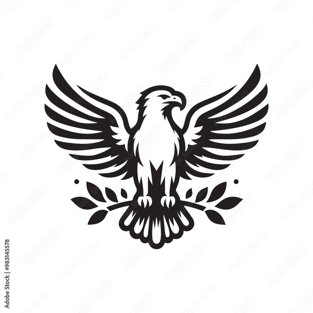 Bonelli's Eagle Silhouette Vector Illustration – High-Quality Graphics Bonelli's Eagle Silhouette Vector Illustration – High-Quality Graphics