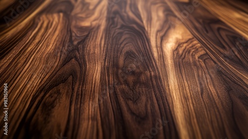 Close-Up of Rich Wooden Texture with Natural Grain Patterns photo