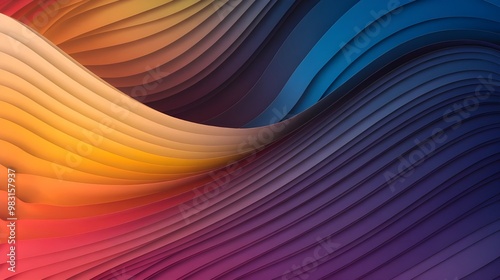 Abstract Colorful Curved Lines Background Design