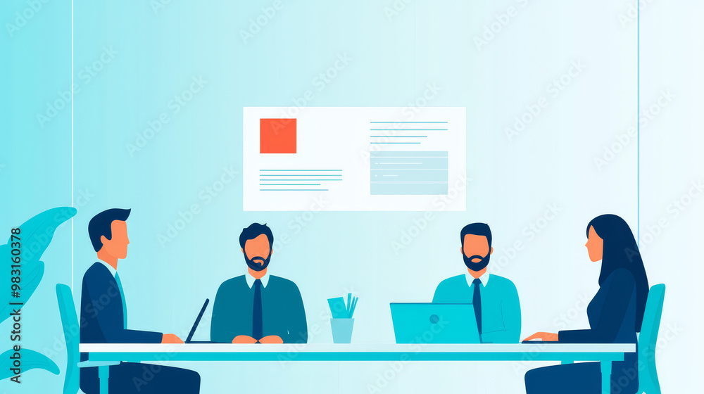 A diverse group of professionals in a meeting. A diverse group of professionals in a meeting.