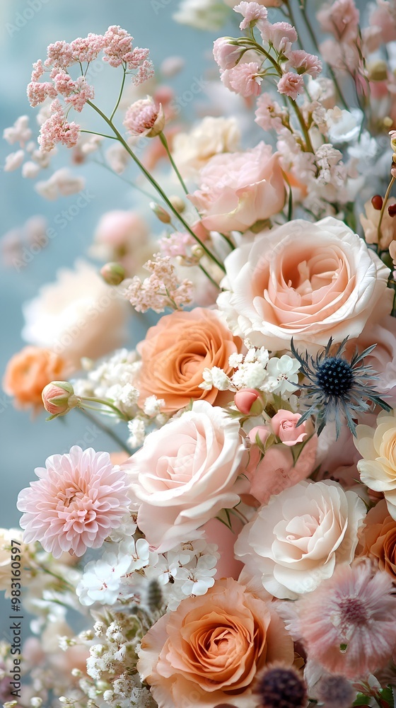 Delicate Floral Arrangement in Soft Pastel Tones for a Gentle Touch picture Delicate Floral Arrangement in Soft Pastel Tones for a Gentle Touch picture