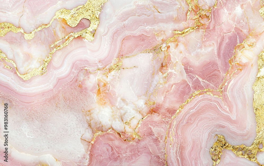 Elegant pink marble with golden veins showcasing intricate patterns and textures, ideal for modern interior design accents Elegant pink marble with golden veins showcasing intricate patterns and textures, ideal for modern interior design accents