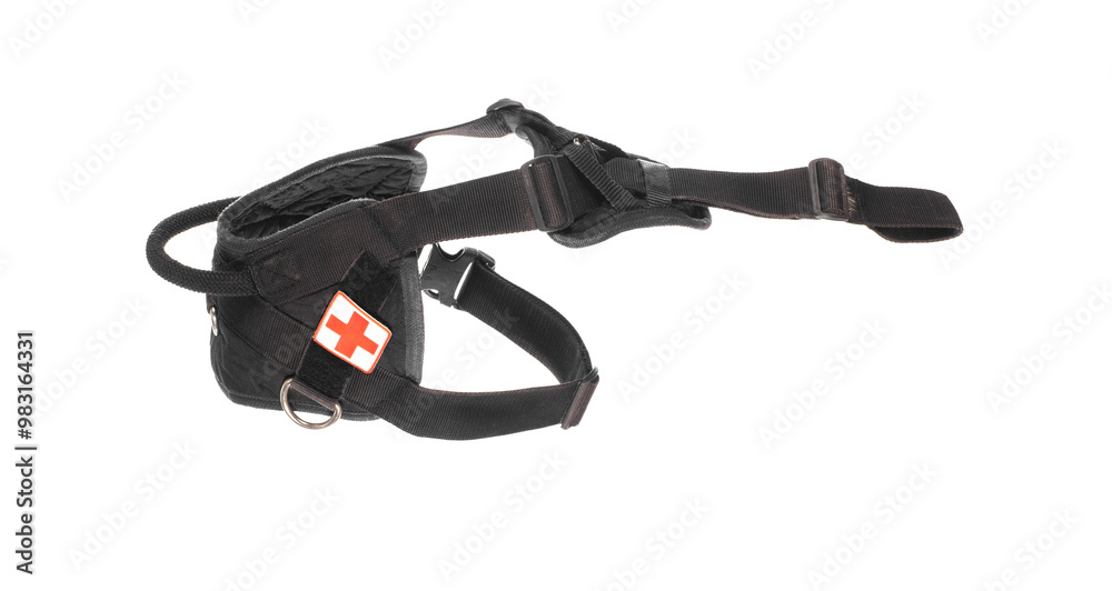 medical Mountain rescue dog collar isolated on white background medical Mountain rescue dog collar isolated on white background