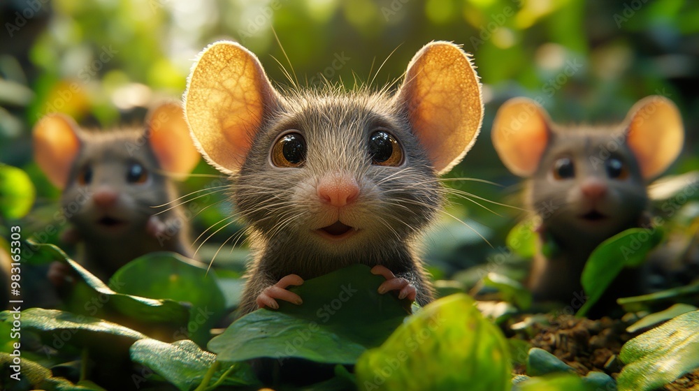 Cute Mice in the Forest: A Close-Up Look at Nature's Charm Cute Mice in the Forest: A Close-Up Look at Nature's Charm