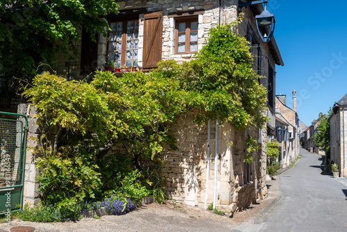 Fototapeta Naklejka Na Ścianę i Meble -  Souillac small market town in Lot department in France, on river Dordogne in agricultural region known for its walnuts, strawberries, houses and streets