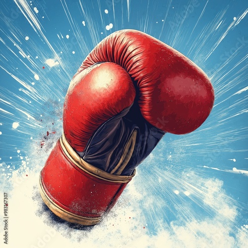 Boxing Glove with a Powerful Punch photo