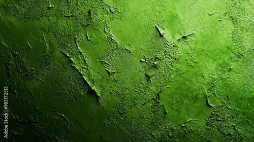  A close-up of a green wall with peeling paint on its sides