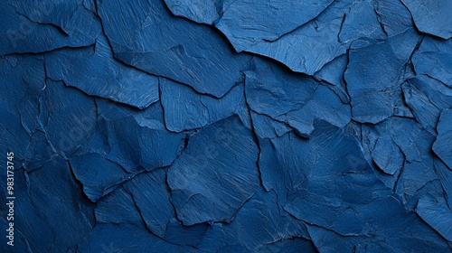 Wallpaper Mural  A tight shot of a blue wall, heavily textured from generous application of dark blue paint Torontodigital.ca