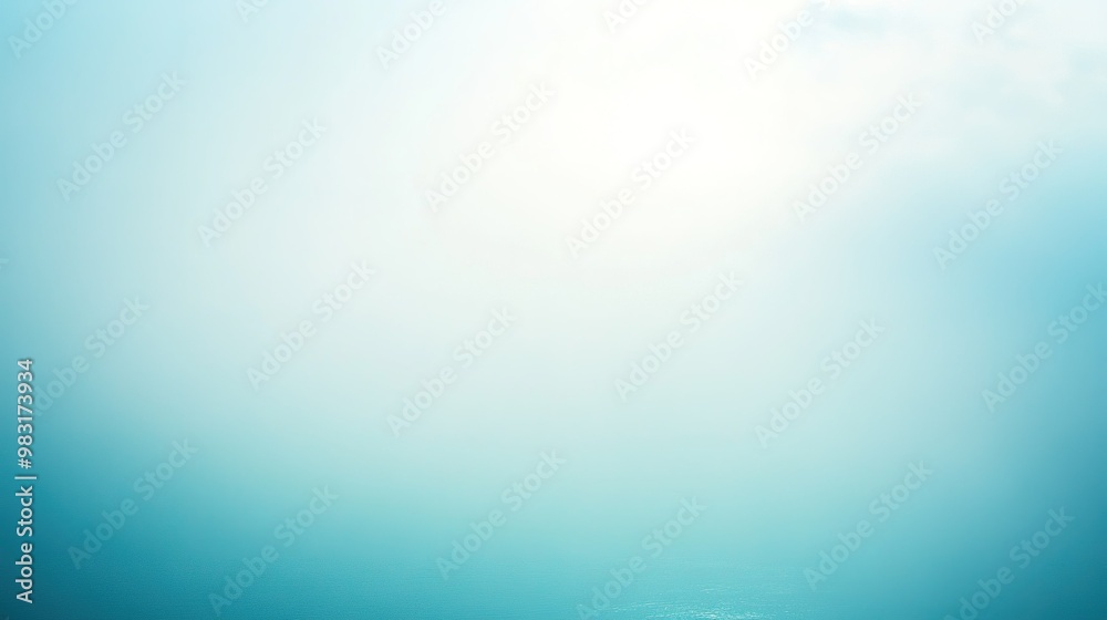 Bright sky above tranquil ocean waters at midday with soft waves lapping the shoreline Bright sky above tranquil ocean waters at midday with soft waves lapping the shoreline