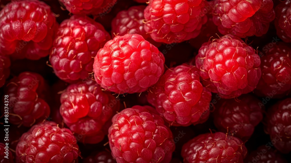 A stack of raspberries atop another, arranged in layers A stack of raspberries atop another, arranged in layers