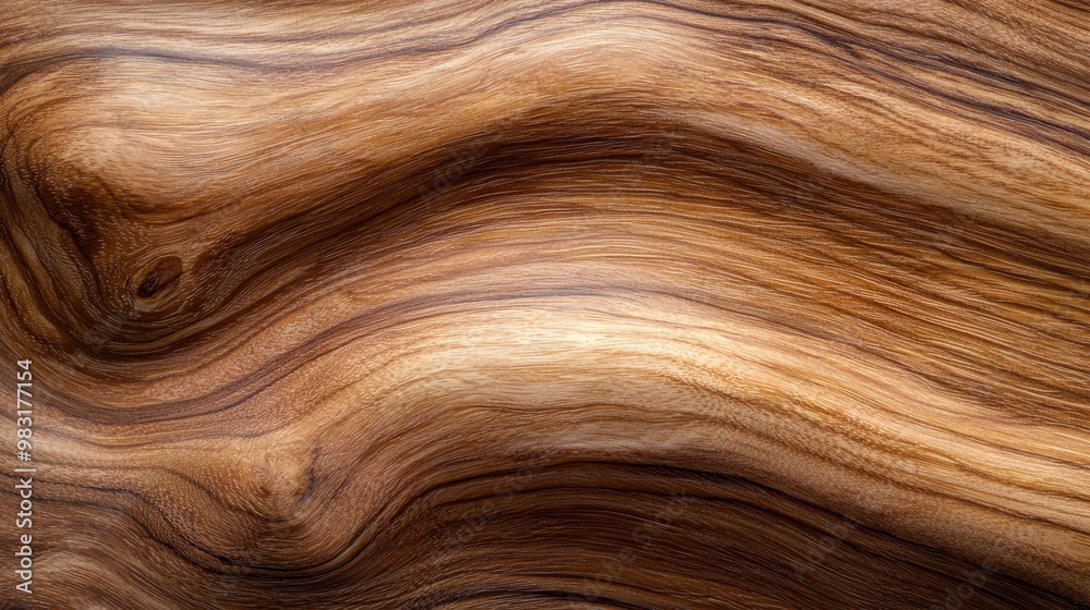 A tight shot of wood grain's wavy undulations on a split piece A tight shot of wood grain's wavy undulations on a split piece