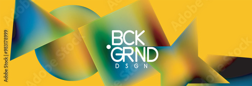 Fluid color geometric shapes abstract background. Vector Illustration For Wallpaper, Banner, Background, Card, Book Illustration, landing page