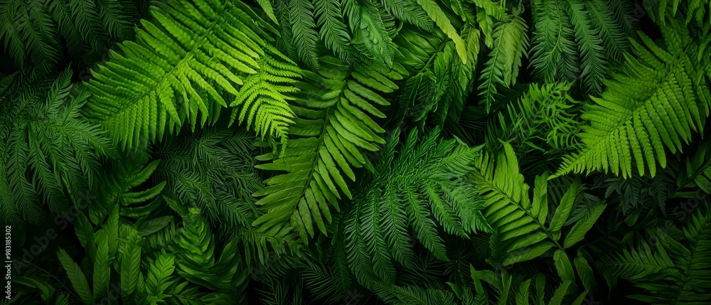 A close-up of numerous green plants with an abundance of leaves, both atop and below A close-up of numerous green plants with an abundance of leaves, both atop and below