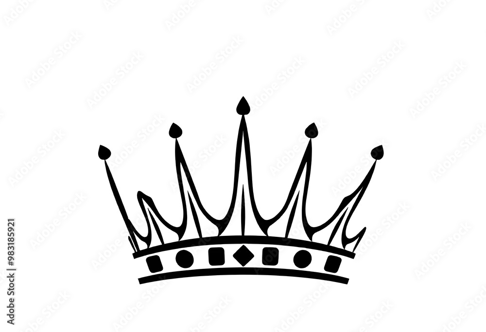 modern minimalist crown design isolated on a clean white background create with ai modern minimalist crown design isolated on a clean white background create with ai