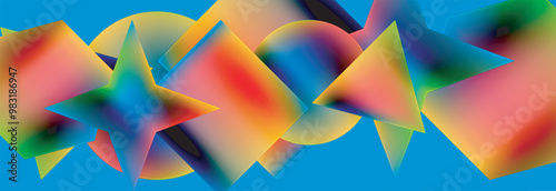 Fluid color geometric shapes abstract background. Vector Illustration For Wallpaper, Banner, Background, Card, Book Illustration, landing page