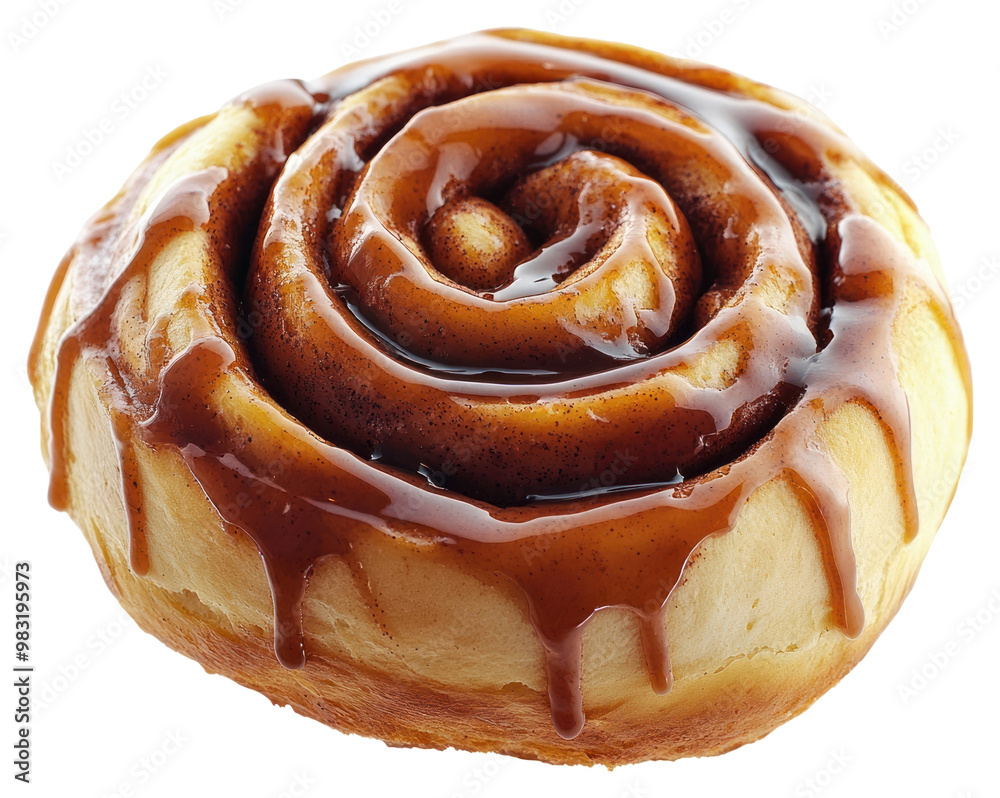 Fototapeta premium PNG Fluffy Cinnamon bun cinnamon dessert delicious.