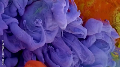 Multi Color Abstract Ink Art Animated Intro Video Background