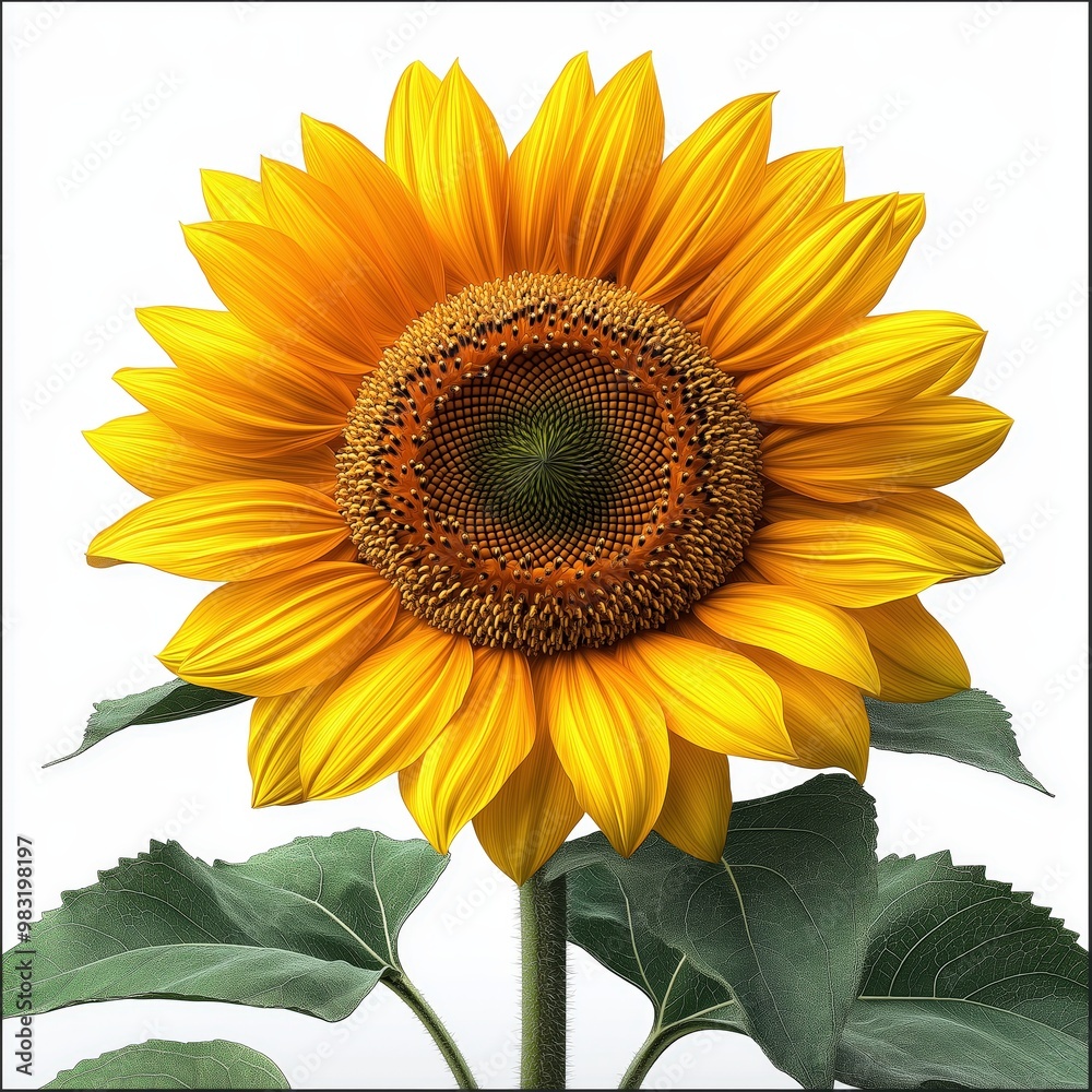 Obraz premium Illustration of a Sunflower