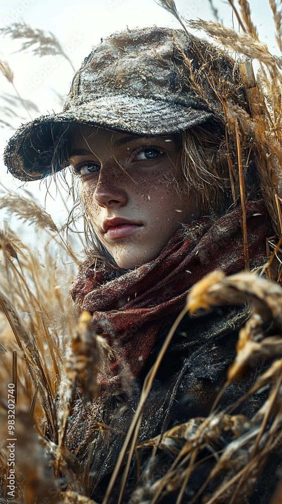 Portrait of a Woman in a Field of Grass Portrait of a Woman in a Field of Grass