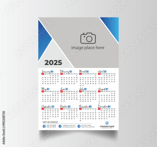 Modern 2025 Simple Calendar Planner Design