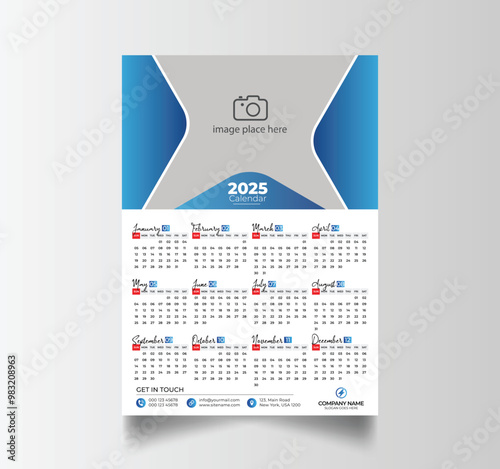 Modern 2025 Simple Calendar Planner Design