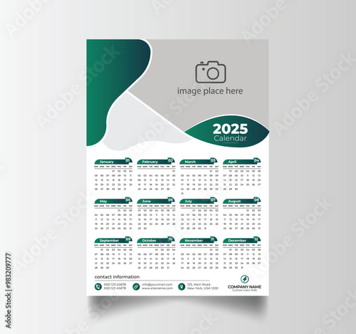 Modern 2025 Simple Calendar Planner Design