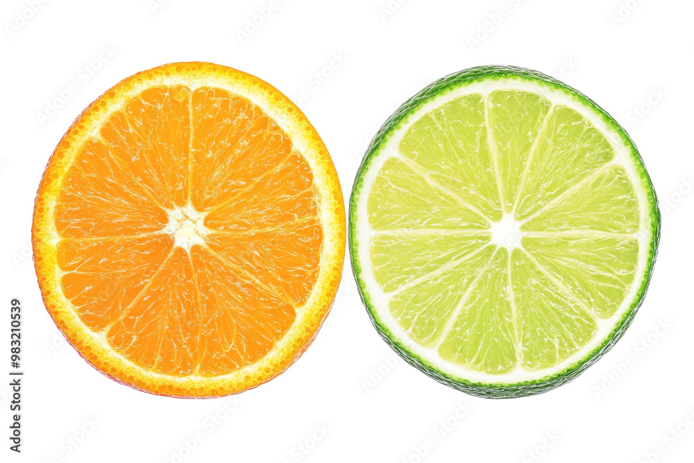 citrus slice, orange, lemon, lime, isolated on white background, clipping path citrus slice, orange, lemon, lime, isolated on white background, clipping path