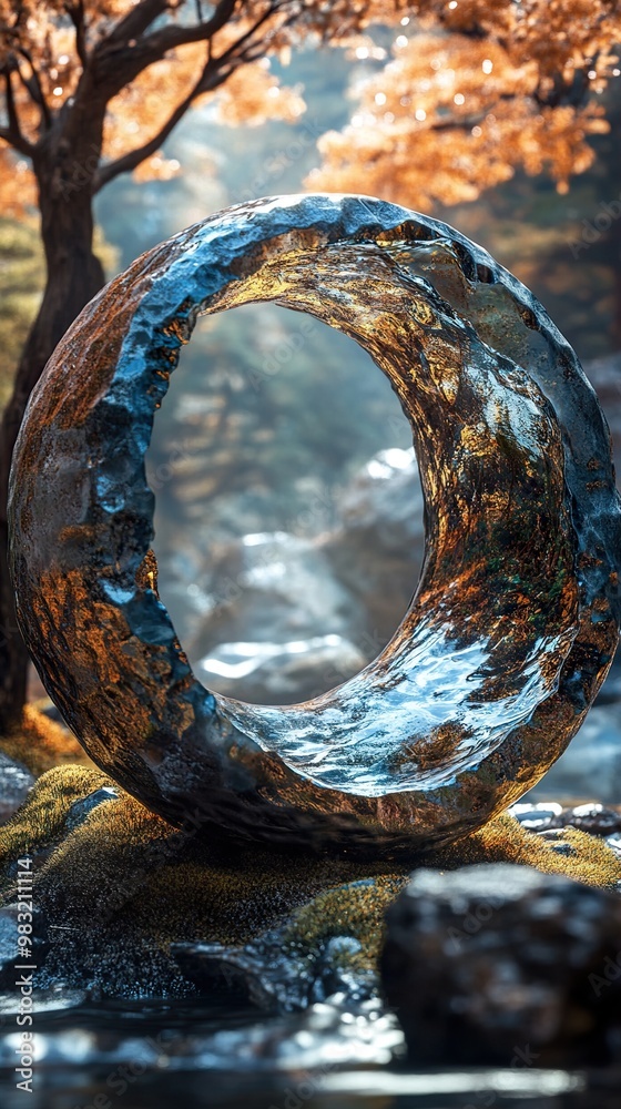 Stone Circle in a Forest: A Minimalist Landscape Photography Stone Circle in a Forest: A Minimalist Landscape Photography