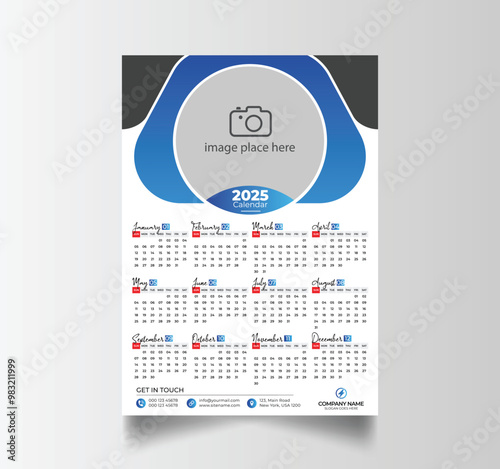 2025 calendar template