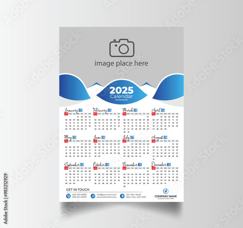 Modern 2025 Simple Calendar Planner Design