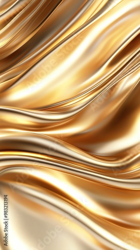  A close-up of a gold fabric with a wavy pattern at the base of the image