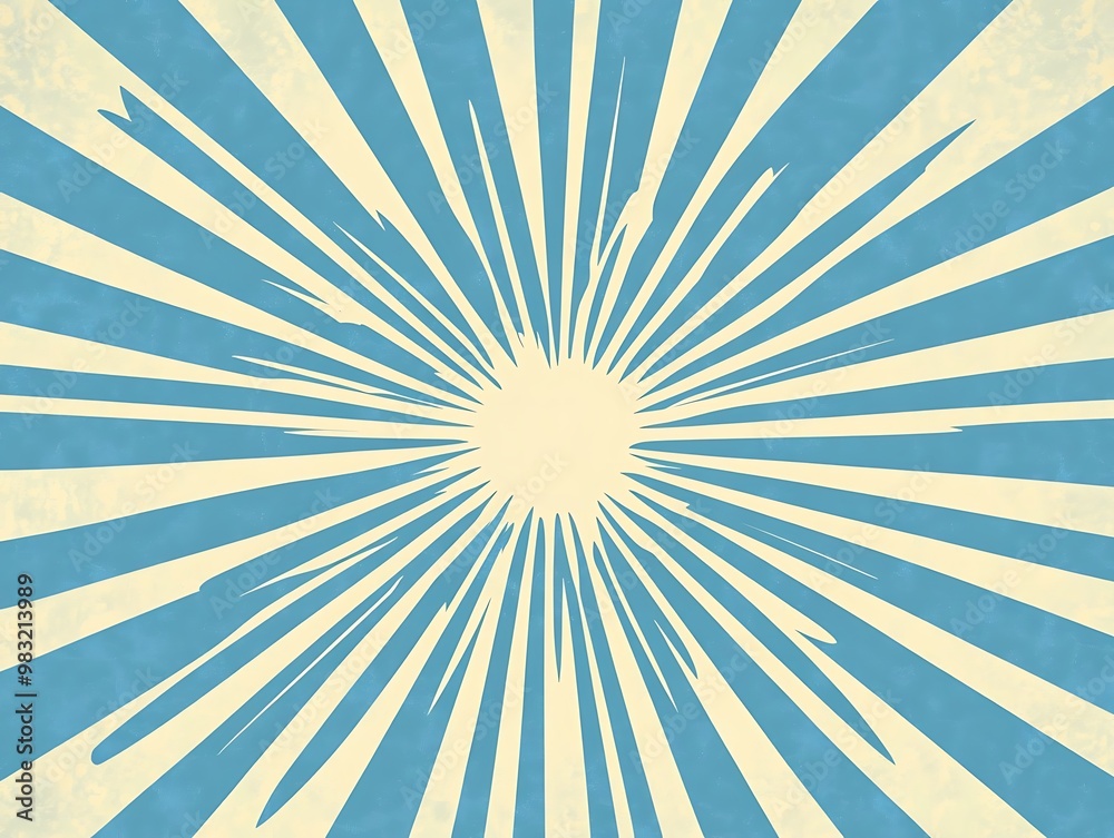 Obraz premium abstract sunburst retro blue and white background 
