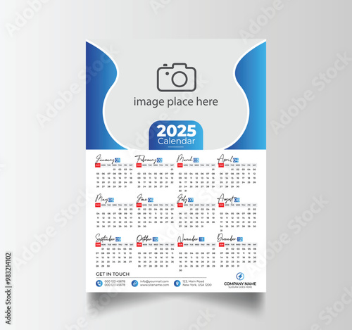 Modern 2025 Simple Calendar Planner Design