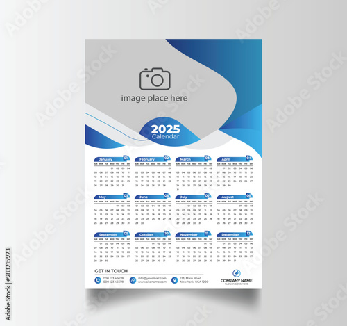 Modern 2025 Simple Calendar Planner Design