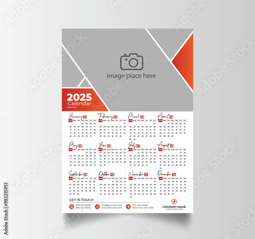 Modern 2025 Simple Calendar Planner Design