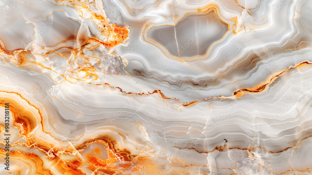 Elegant gray and orange marble texture perfect for backgrounds in various design projects