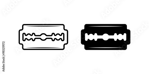 Set of Razor blade icons. for mobile concept and web design. vector illustration on white background