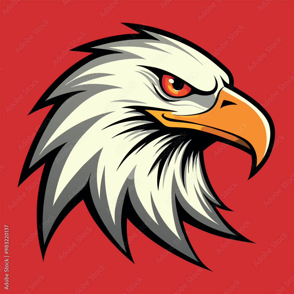 Fototapeta premium Dynamic vector illustration of an eagle's head