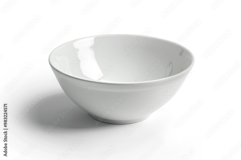 A simple white bowl placed on a table, perfect for everyday use or as a decorative piece A simple white bowl placed on a table, perfect for everyday use or as a decorative piece