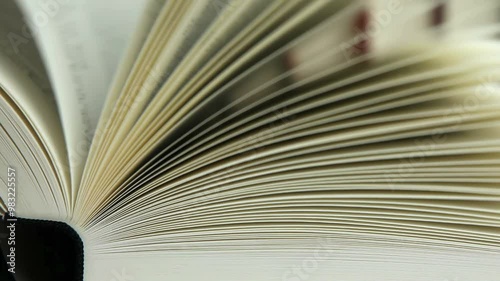 Book's pages turning and closing