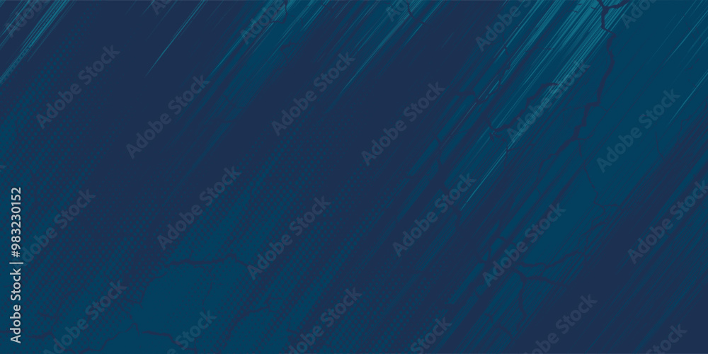 Obraz premium Abstract halftone blue banner vector design, dynamic sporty horizontal background template for media promotion or web banner, eps10, vector.
