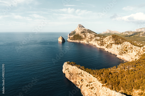 Ausblick auf Insel Es Colomer am Cap Formentor auf Mallorca Spanien photo