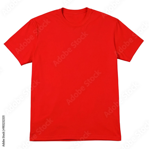 Red t-shirt cutout background