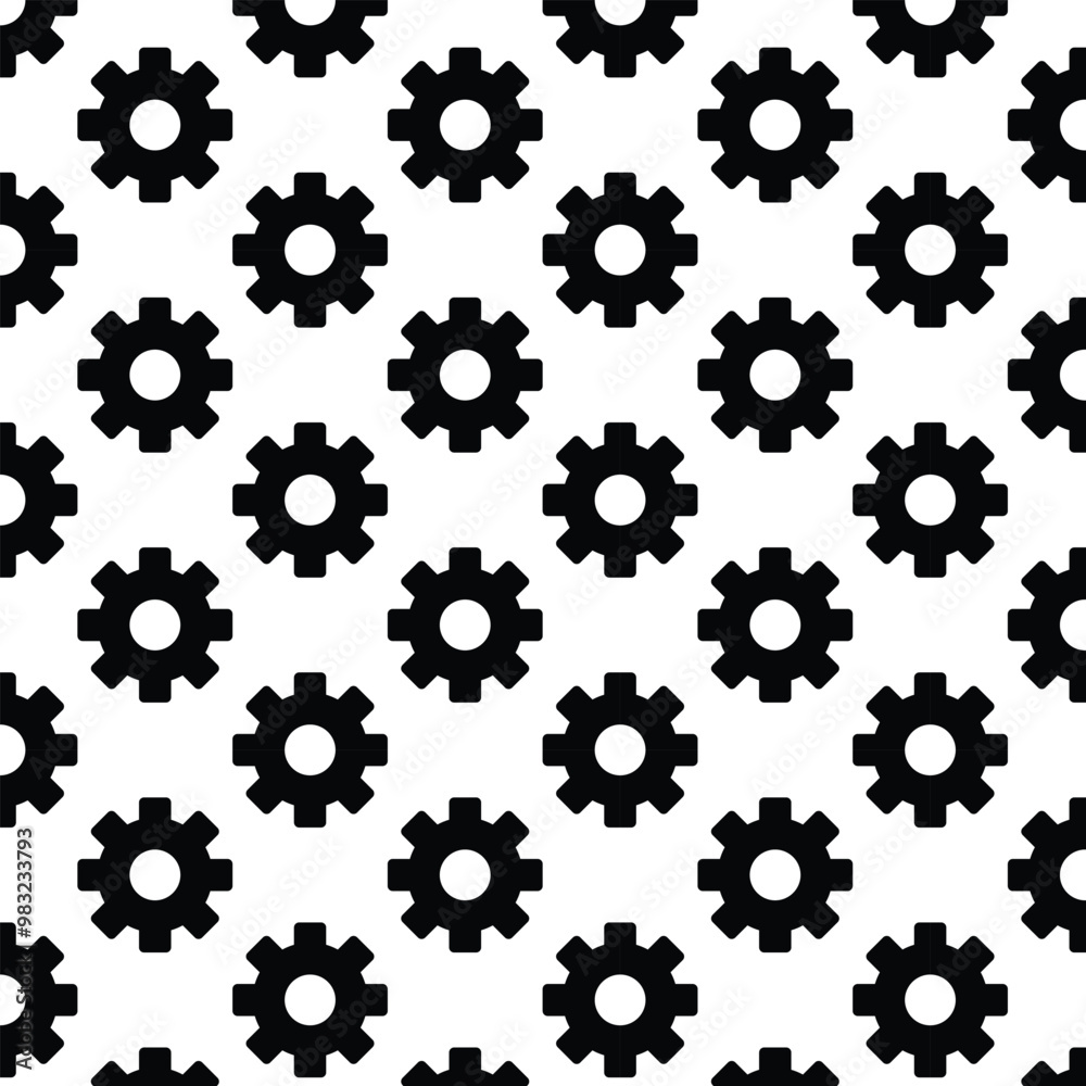 Pattern with gear icon . Gears pattern . Gears background . Vector illustration Pattern with gear icon . Gears pattern . Gears background . Vector illustration