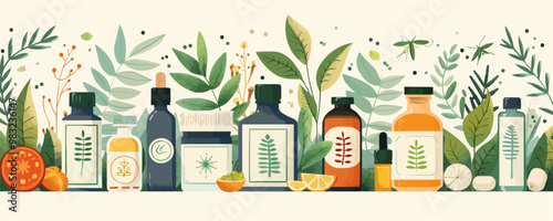 Ayurveda vector flat minimalistic isolated illustration